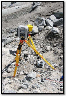 TLS scanner on Rettenbach Glacier